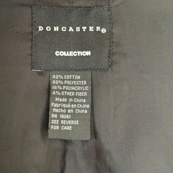 Doncaster Collection Black Tweed Fluffy Fringe Formal Suit Jacket Plus Size 18W - Picture 11 of 15